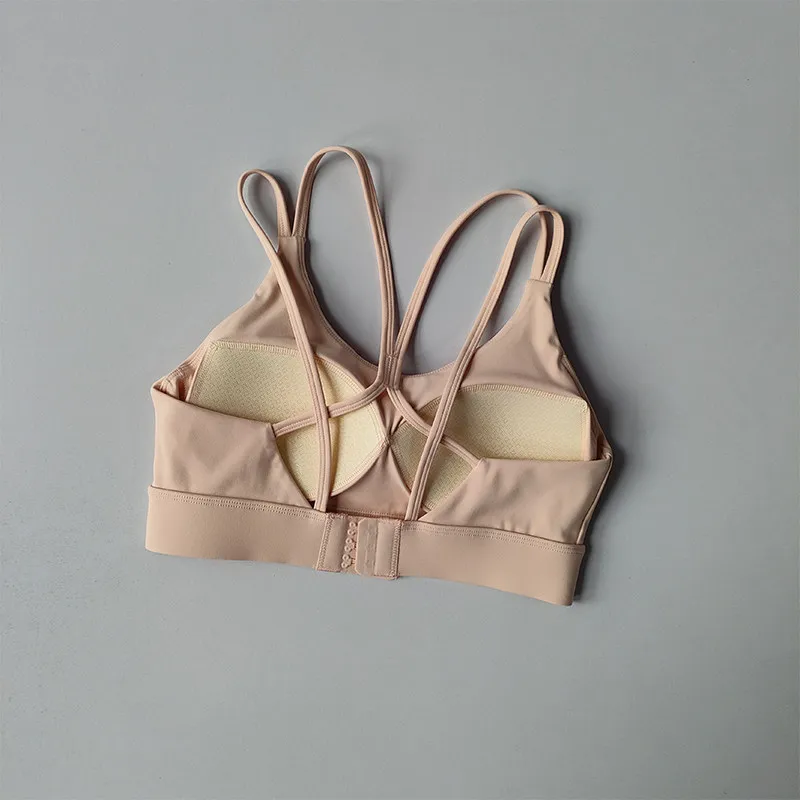 Hochintensiver Fitness-Sport-BH, stoßfest, verhindert Durchhängen, integrierter Stil, Laufunterwäsche, Kontrast-Weste-Top für Frauen – Detail 27