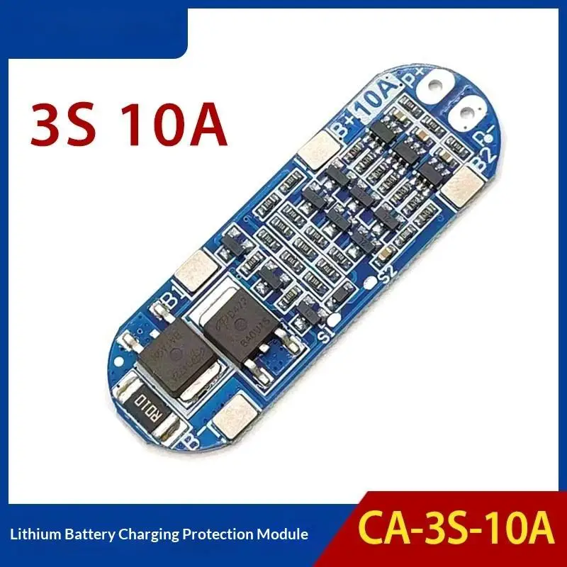 3S 10A Lithium Ion Battery Protection Board Overcharge Overdischarge Short
