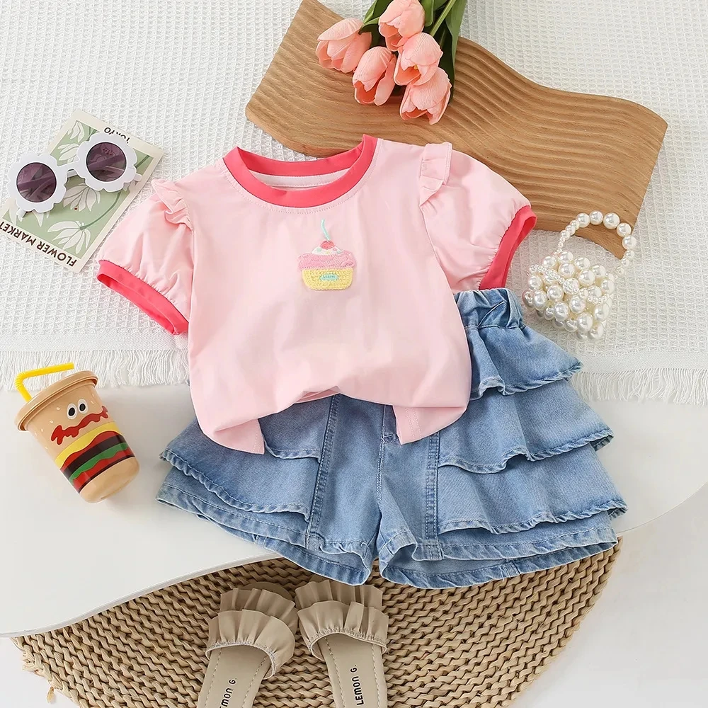 1-7 Years Toddler Baby Denim Shorts for Girls Blue Short Jeans Infant Children Hot Skirt Shorts 2 3 4 5 6