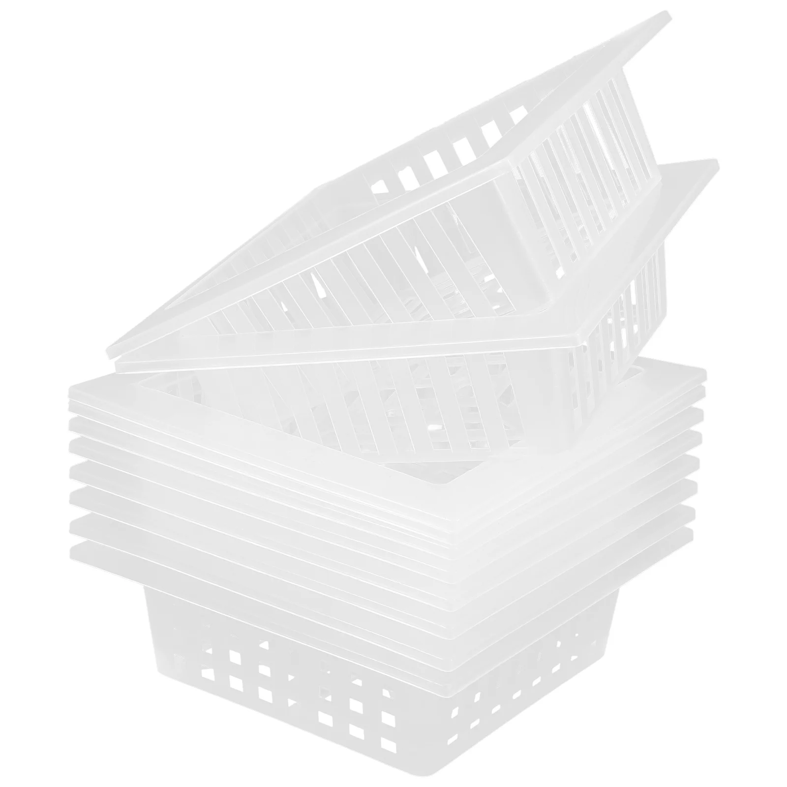 

10 pcs Fixing Device Hydroponic Container Cultivation Growing Cups PP Garden Slotted Mesh Net Pot Transparent Flower