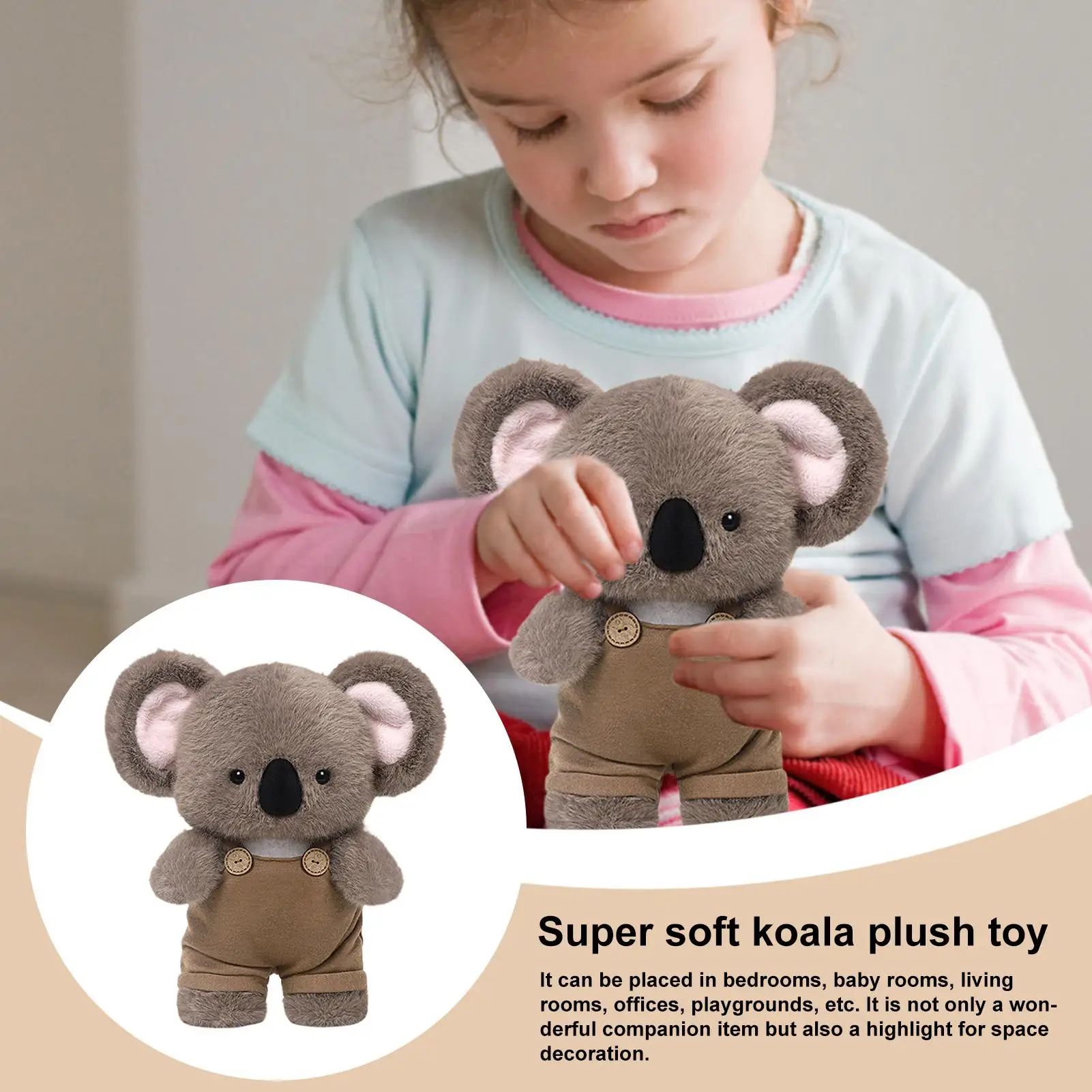 

Koala Stuffed Animal Soft Stuffed Koala Bear KidsPlush Pillows For Hugging Calm Home Cuddling Relaxation Adults Napping