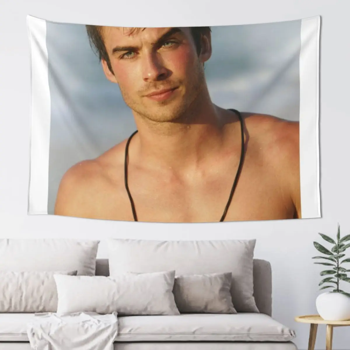

Ian Somerhalder Damon Salvatore . Tapestry Home Decorations Room Decorating Aesthetic Tapestry
