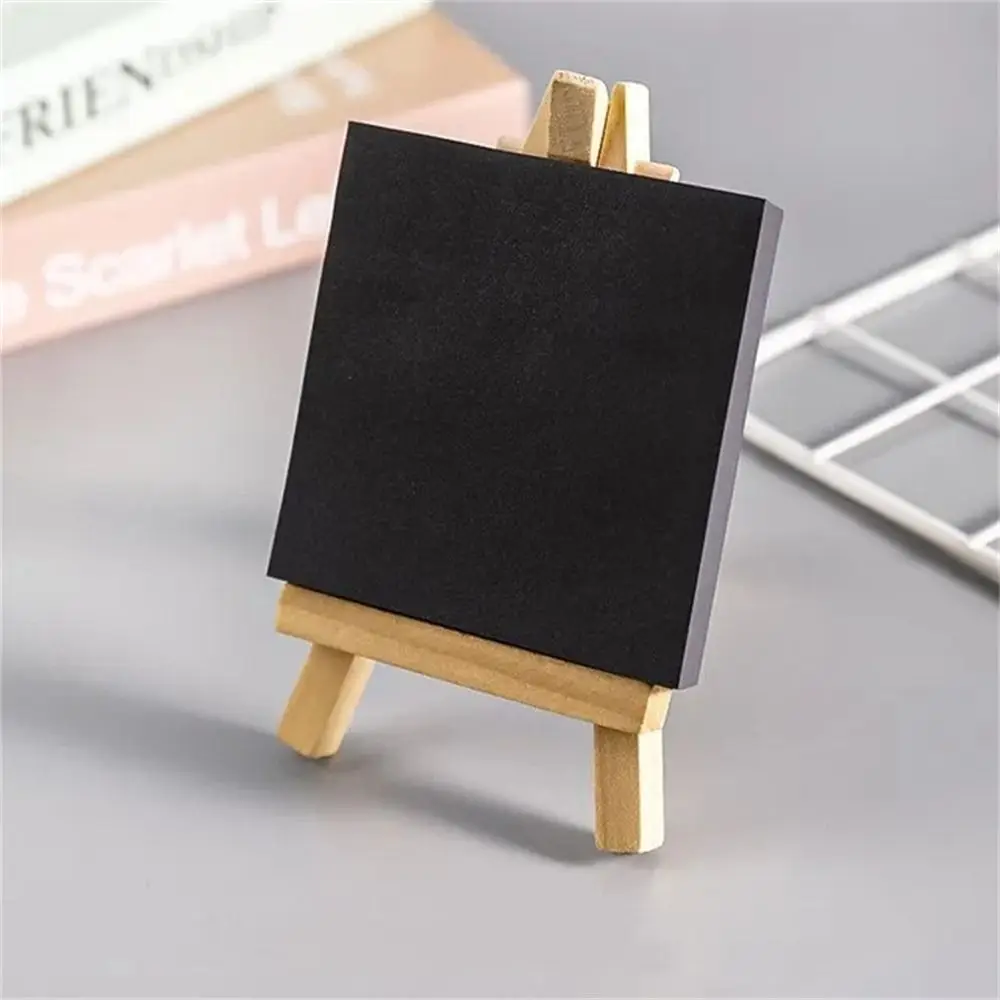 Student Children Self-adhesive Sticky Notes Easy Post Notes 50 Sheets Black Notepads Self-Stick Square Memo Pad Notebooks