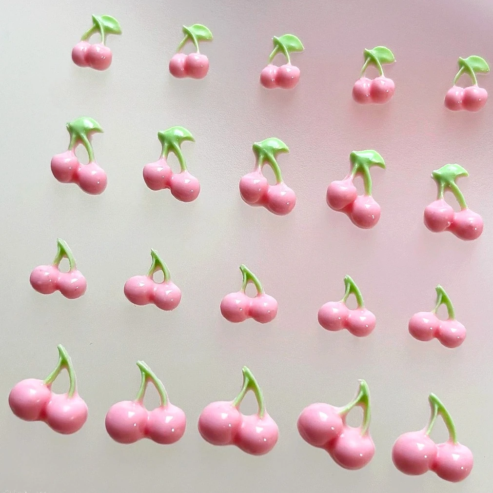 Estilo japonês coreano cereja morango maçã cenoura melancia lichia limão frutas acessórios da arte do prego decoração manicure ferramenta