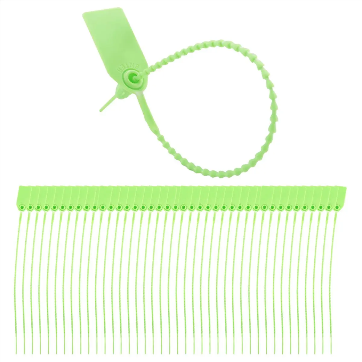A50U 100 Plastic Tamper Seals, Numbered Zip Ties Tags,Disposable Self Locking Signage for ,Shipping,250mm D