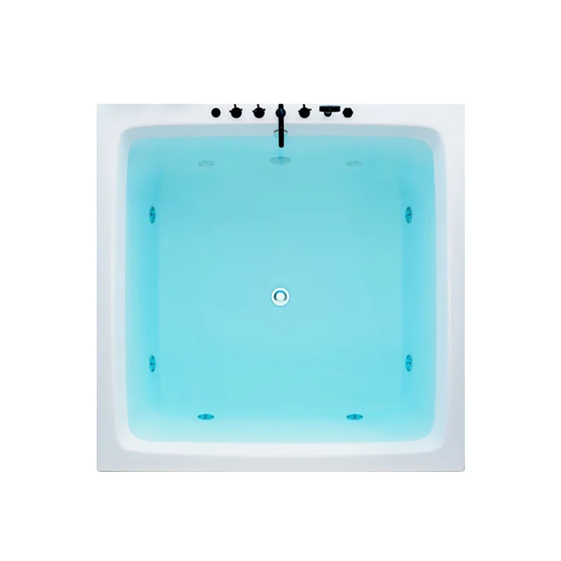 

Acrylic square bathtub recessed surfing