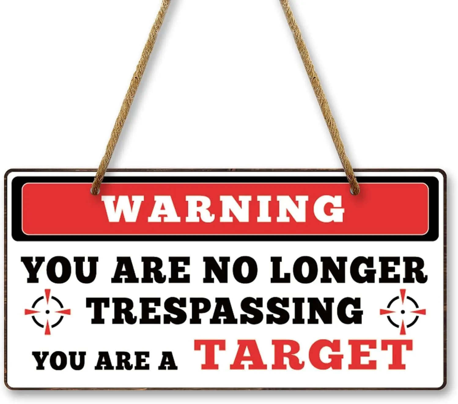 Warning Signs for Property No Trespassing Sign 12x8 Inch Hanging Sign Gun Attention Sign for Home Fence Warning Decor Bewar sign