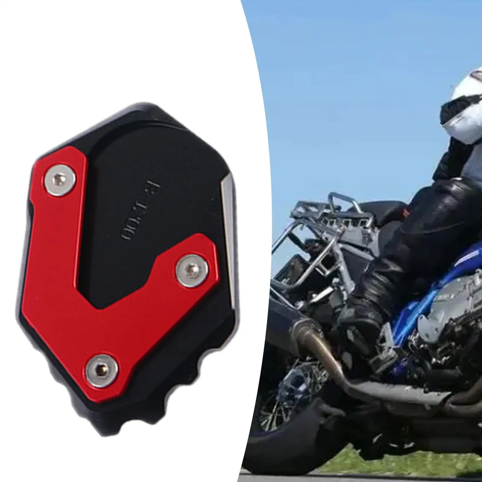 Motorcycle Kickstand Pad Extension Enlarger Foot Pad Portable Multifunctional Non Slip Modified Foot Pad for Soft Ground