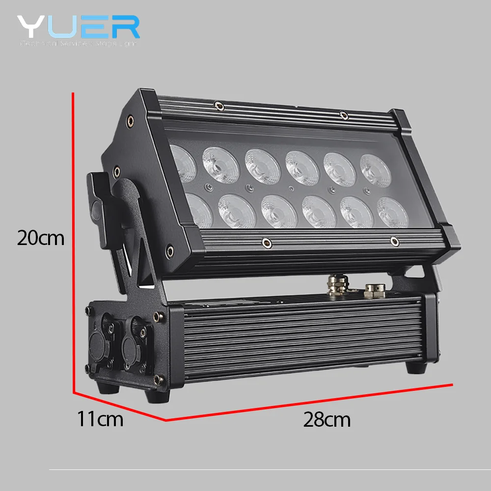 مقاوم للماء الاسمية ضوء 12x18 واط LED RGBWA UV 6in1 غسل الكاشف بطارية تعمل بالطاقة اللاسلكية APP DMX512 التحكم لشريط DJ ديسكو الطرف #6