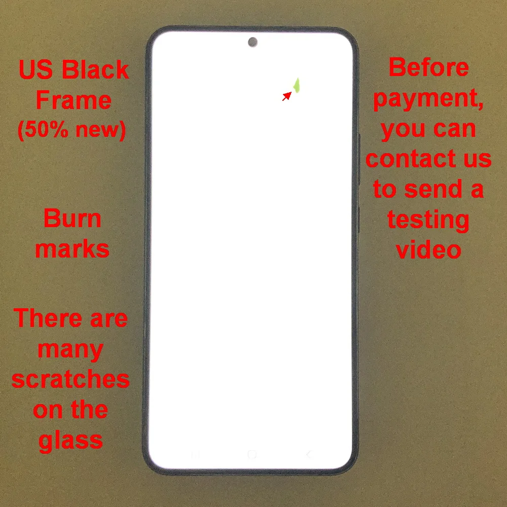 With defects S22+ LCD For Samsung Galaxy S22 Plus  S906 S906B  S906U  LCD Display Touch Screen Digitizer Assembly Replacement