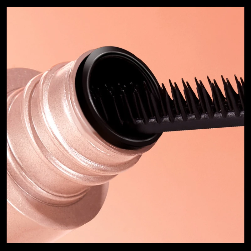 GECOMO Premium Lengthening Mascara with Unique 4Row Arc Brush Head for Precise Application and Voluminous Lashes