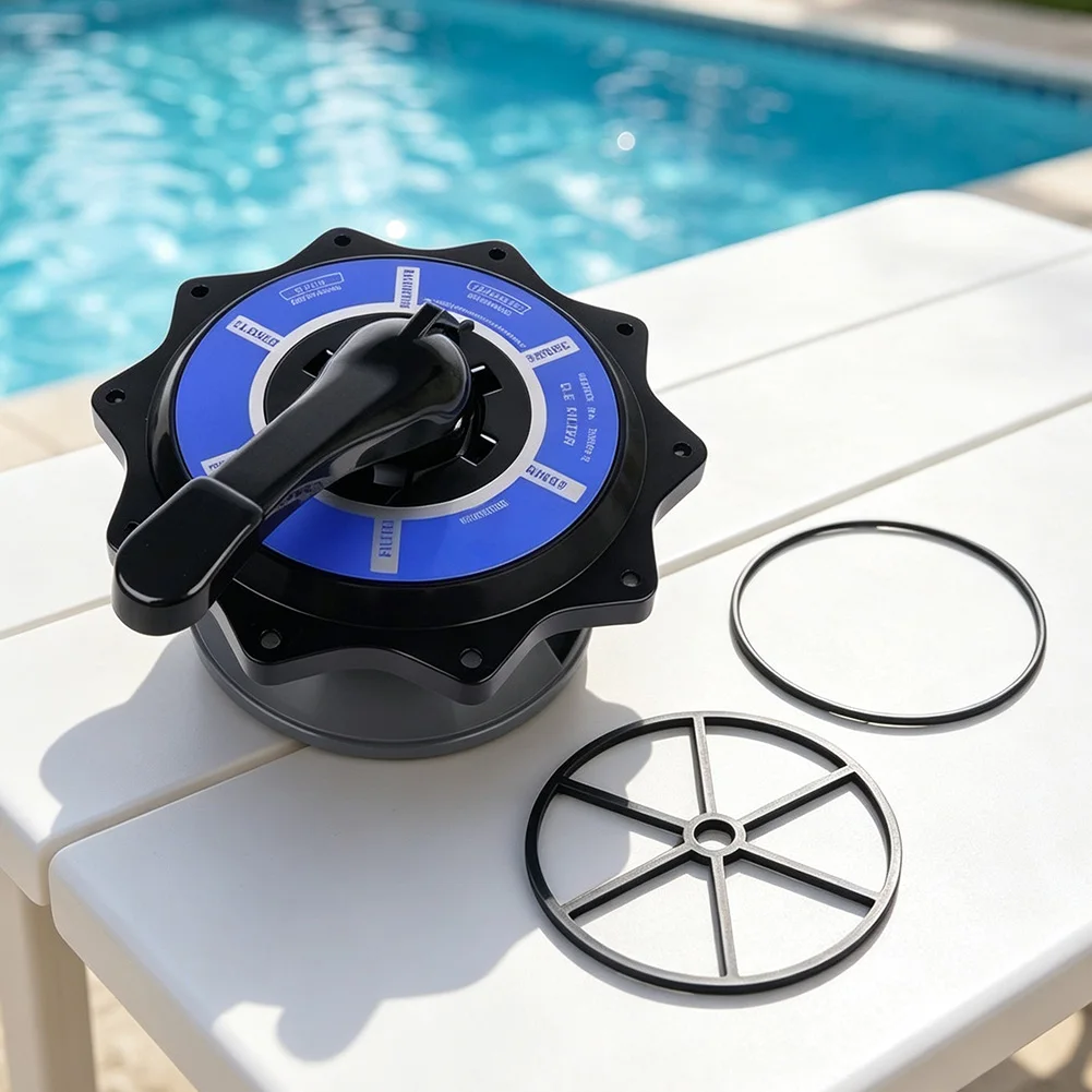 Swimming Pool Filtration System Pump Accessory Swimming Pool Filtration Multi-Port Valve for top Cap 2-Inch Diameter Connection