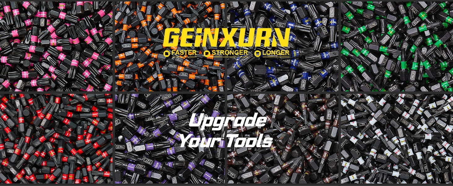 Geinxurn Impact Security Torx Schraubendreher-Bits-Set 1"/2"/3"/6" Magnetisch (TT7-TT40) Lange Verlängerung S2 Stahl Sternschraubendreher-Bits – Detail 14