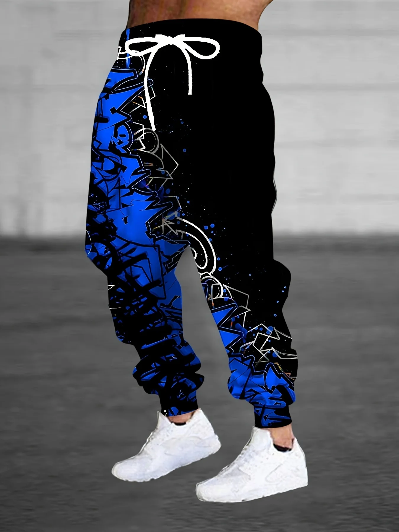 3D Gradient Graffiti Men's Sweatpants  Drawstring & Pockets  Fashion Design for Home, Sleepwear, Casual Comfort view 4