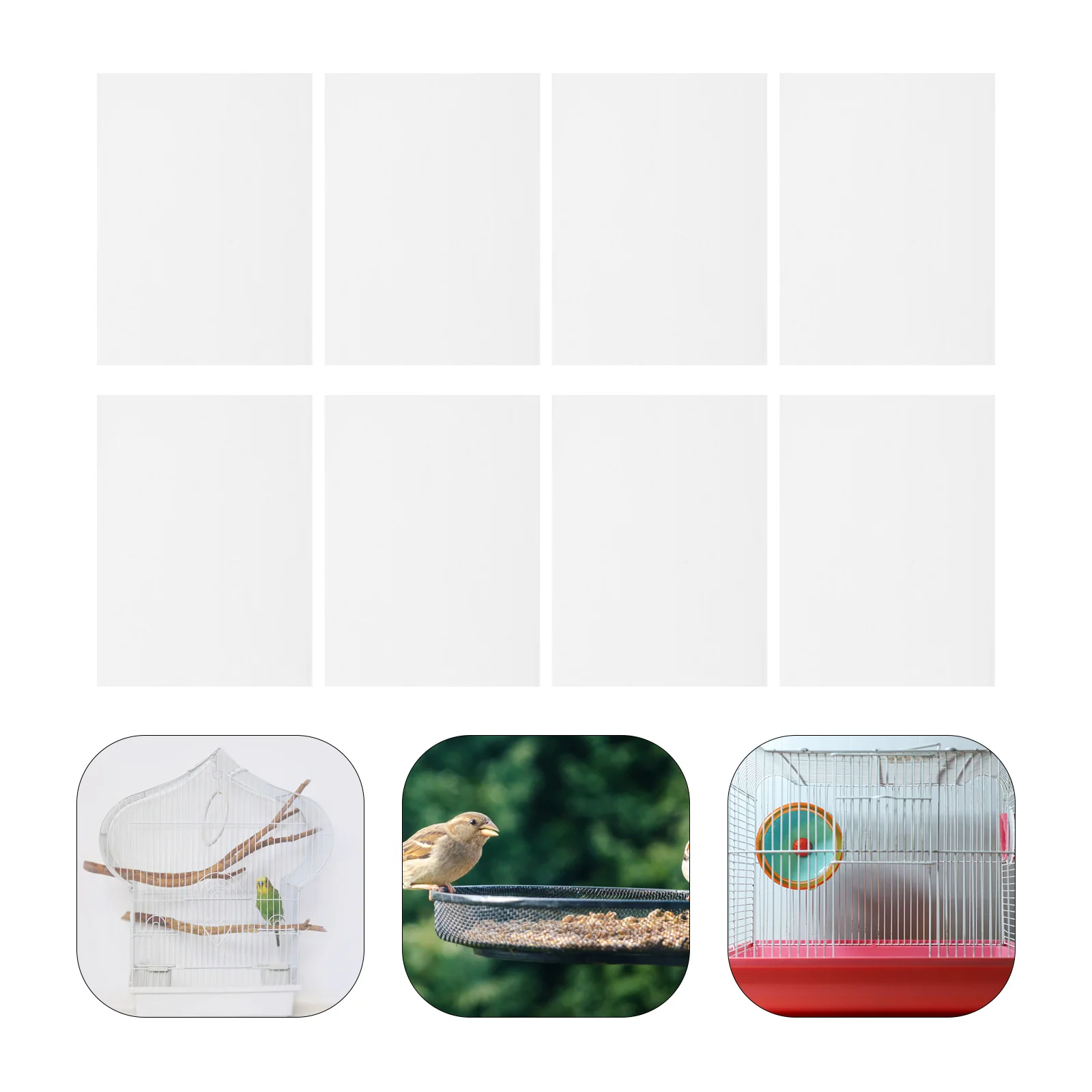 

100Pcs Disposable Bird Cage Liners Papers Thick Absorbent Leak-Proof Parrot Cage Cushion Pad Mat Pet Supply Pet Supply