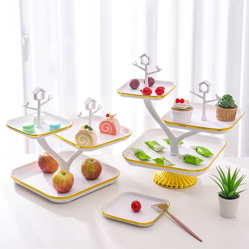 Creative Multi-Layer Fruit Plate Living Room Home Fruit Tray Tea Table Decoration for Snacks