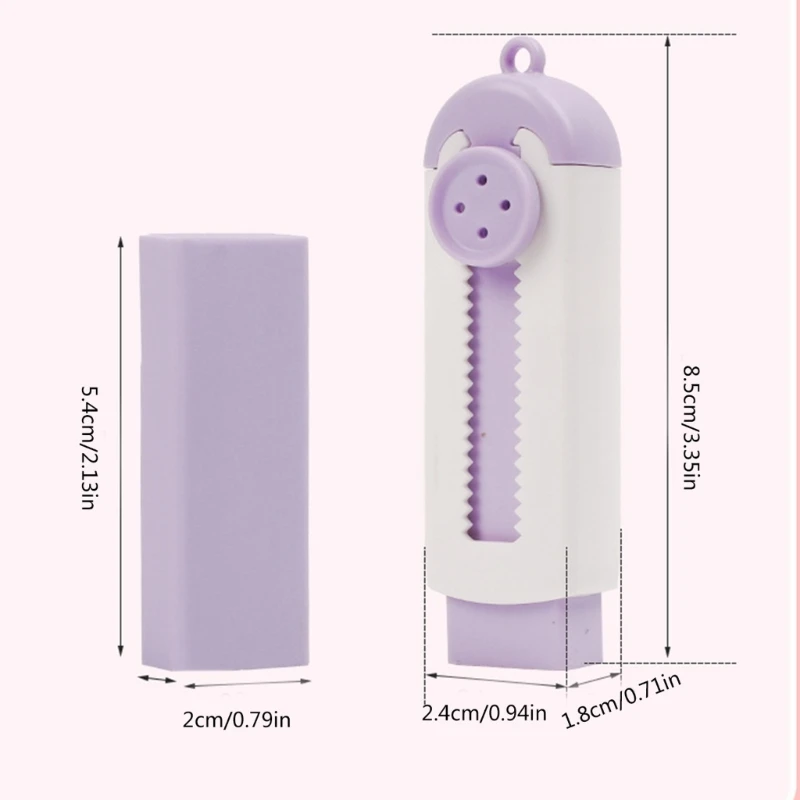 개폐식 지우개 슬라이딩 개폐식 연필 지우개 리필 포함 연필 지우개