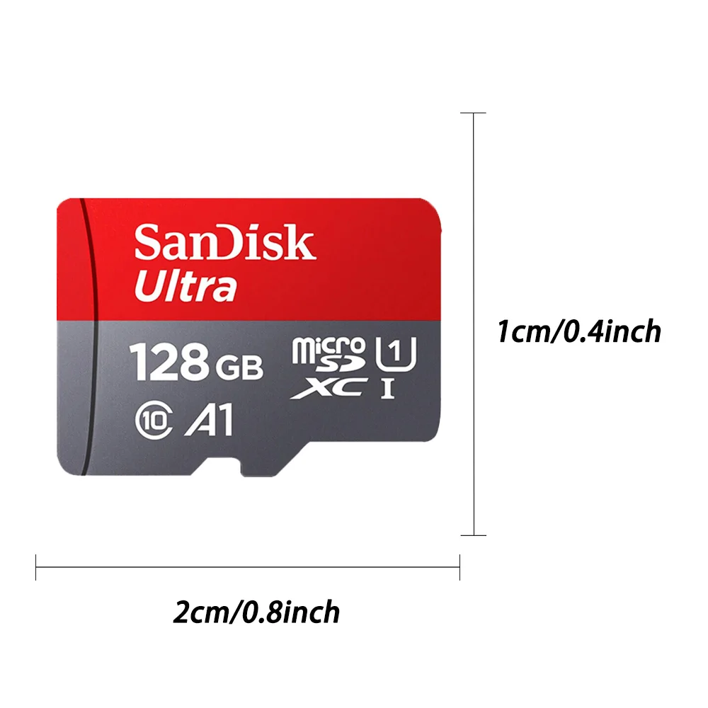Sandisk Ultra Micro SD 128GB 32GB U1 A1 Class 10 64GB 256GB بطاقة Micro SD/TF بطاقة فلاش بطاقة الذاكرة 512G microSD للهاتف PC