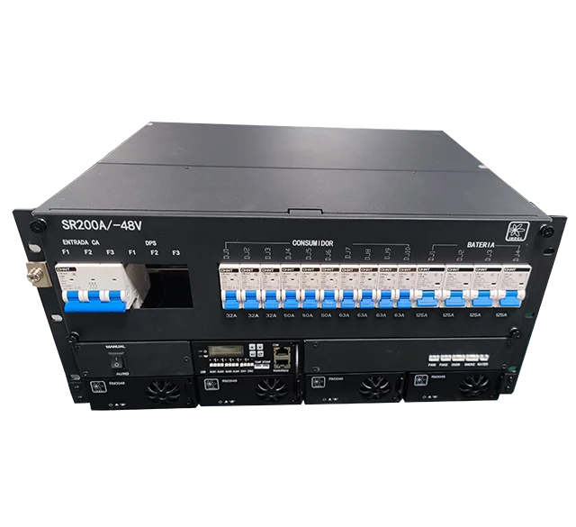 SNMP Impow 48V 125V 5U E48200 DC نظام المعدل 100A 150A جزءا لا يتجزأ من إمدادات الطاقة الاتصالات 19 بوصة 17 الرف