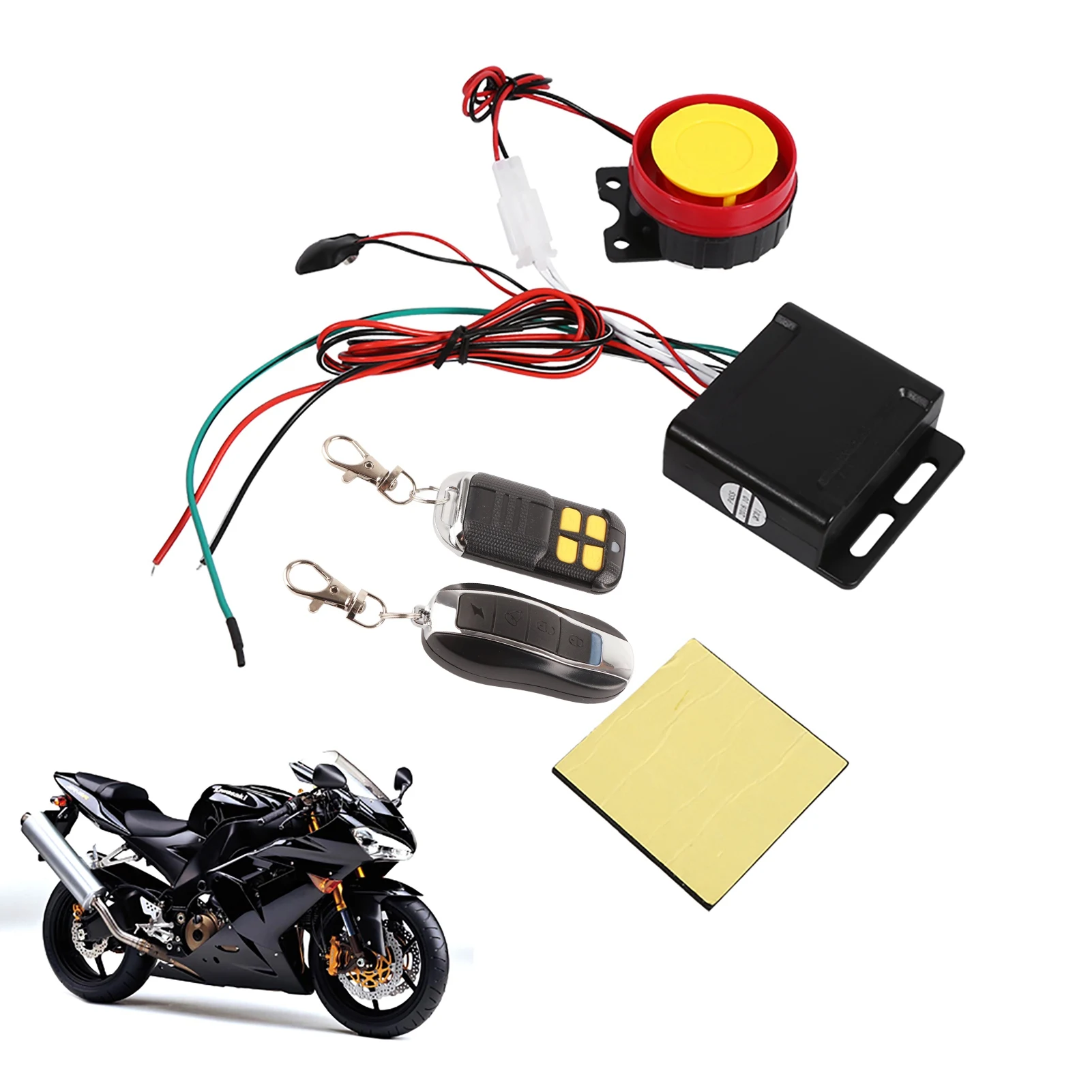 Motorcycle Anti-Theft Alarm System Wireless Remote Engine Starter Stop with Remote Controller Key Module Horn for 12V Motorcycle