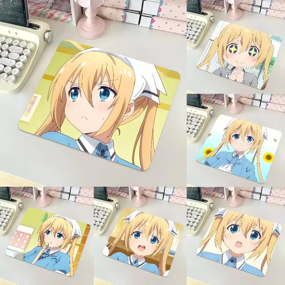 1pc Kaho Hinata Anime Characters Small Mousepad Keyboard Pad Laptop Cushion Non-slip Deskpad