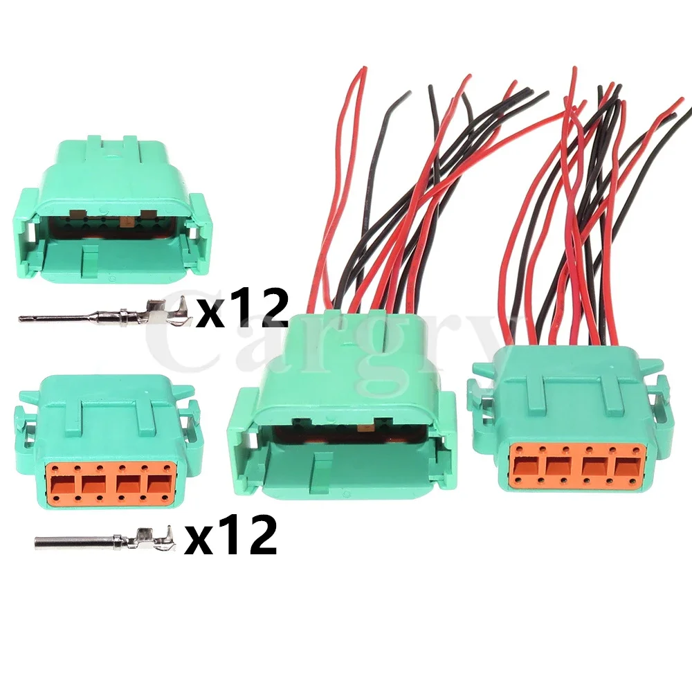 

1 Set 12P DTM06-12PC DTM06-12SC Car Electrical Socket Auto Male Plug Female Connector AC Assembly Auto Waterproof Adapter