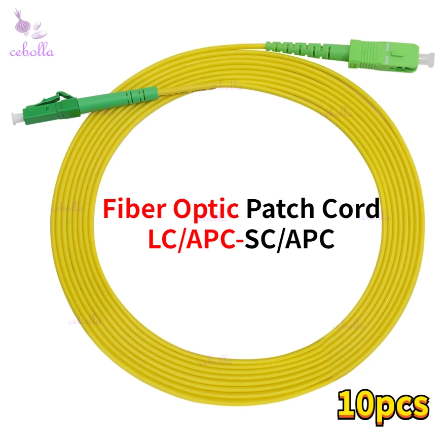 

10pcs LC/APC-SC/APC Fiber Optic Patch Cord Cable FTTH Single-Mode 2.0mm Simplex 1/3/5/10/20/30M Jumper fiber optic jumper cable