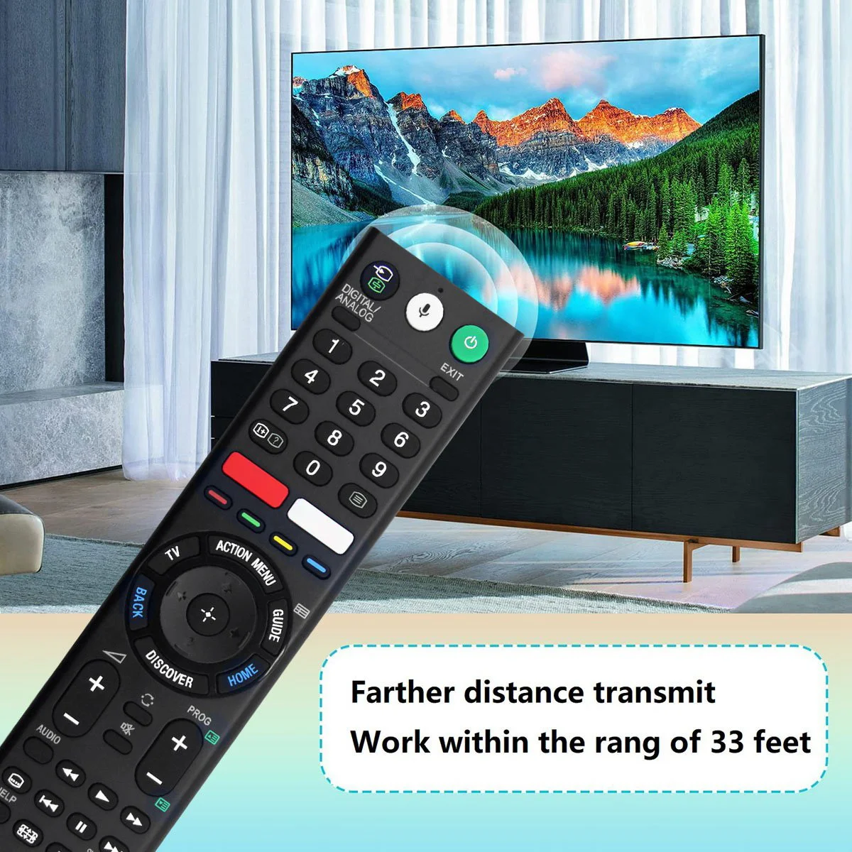 Replace RMF-TX200P Remote for Sony TV KD-75X9400E KD-55X9300E KD-65X9300E KD-55X8500D KD-65X9300D KD-75X9400D RMF-TX200C