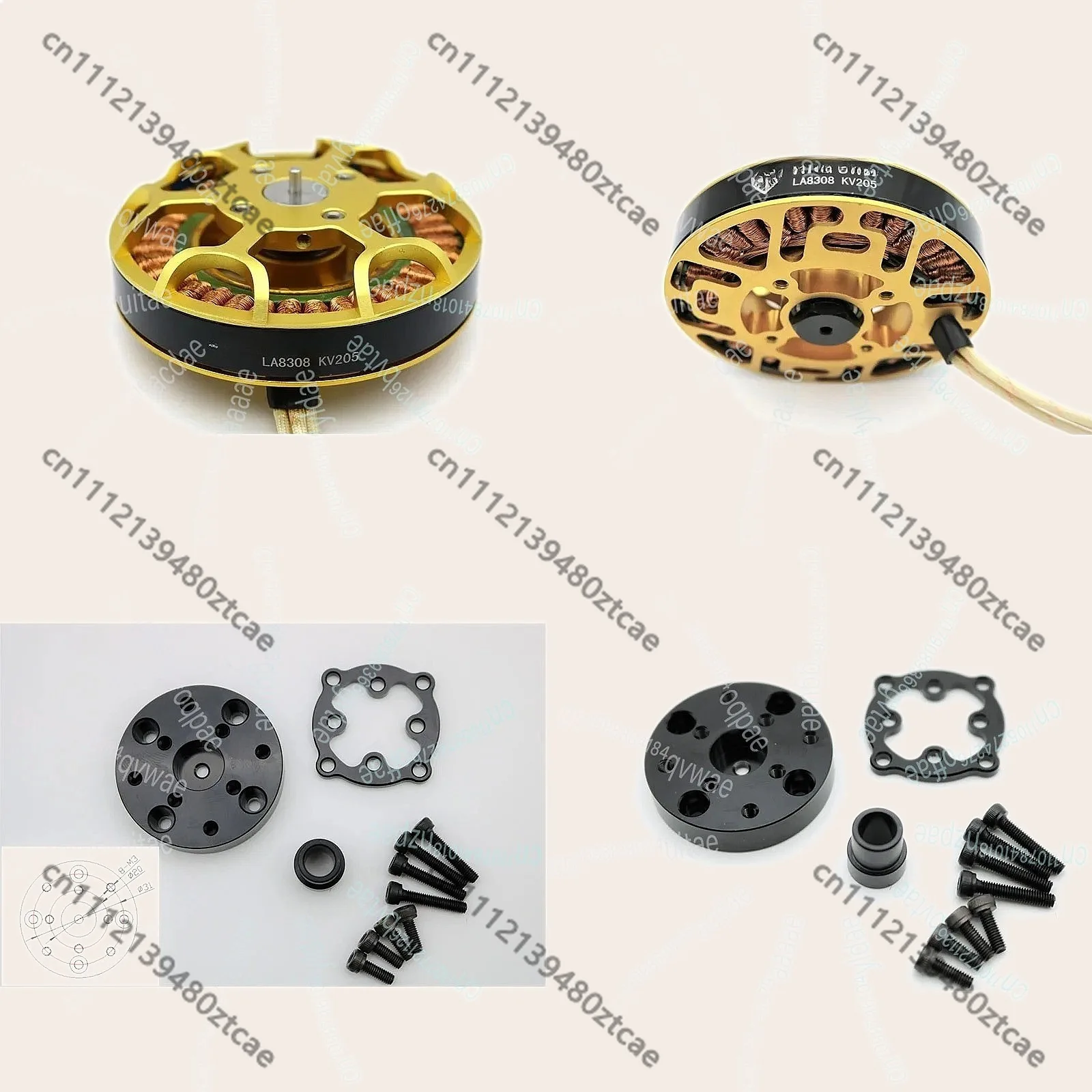 Efficient 8308 Brushless Motor KV90-205 High Torque for Large Agricultural Drone Heavy Lift