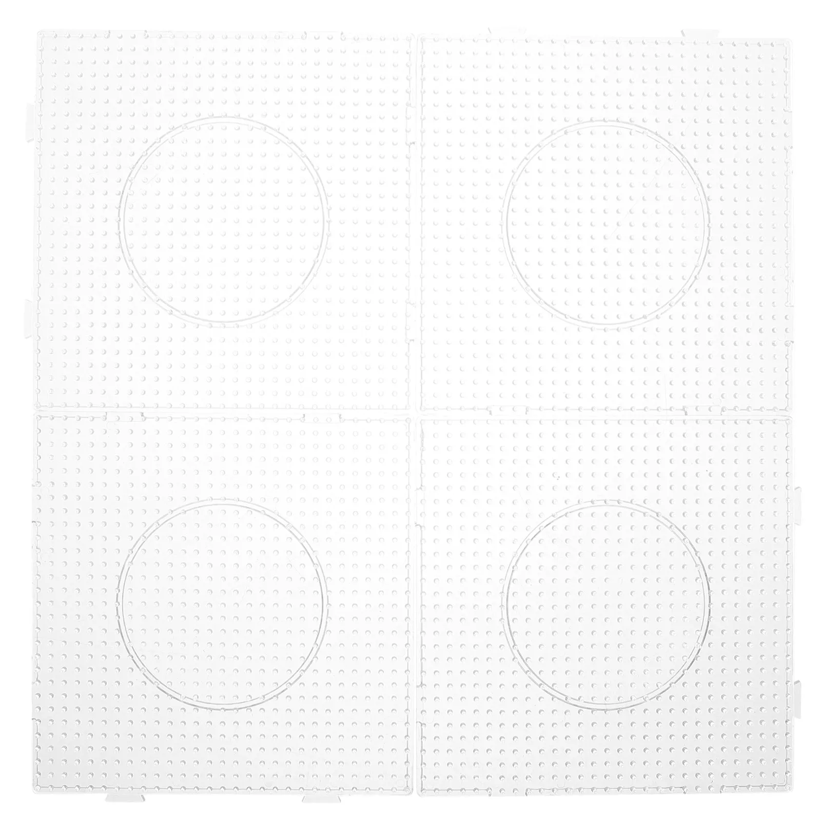 

Набор из 4 больших прозрачных акриловых геометрических шаблонов-пазлов для термомозаики, квадратные доски для бусин, для детских и подростковых поделок