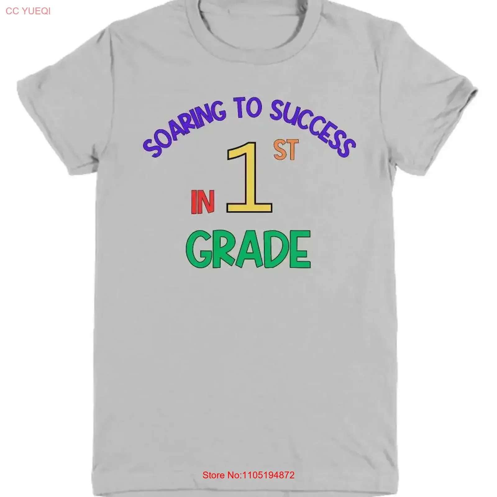 

First Grade T shirt Team Back to School Day of Soaring Success in vintage Washed fashion Comfortable designer clothes Slightly