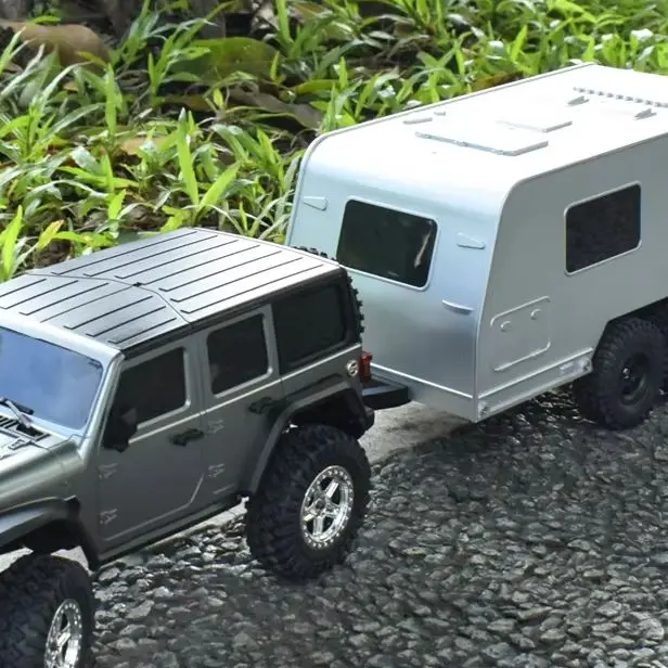 

RC Travel Camper Trailer Simulation RV Задняя открытая дверь автомобиля для обновления TRX4M 1/18