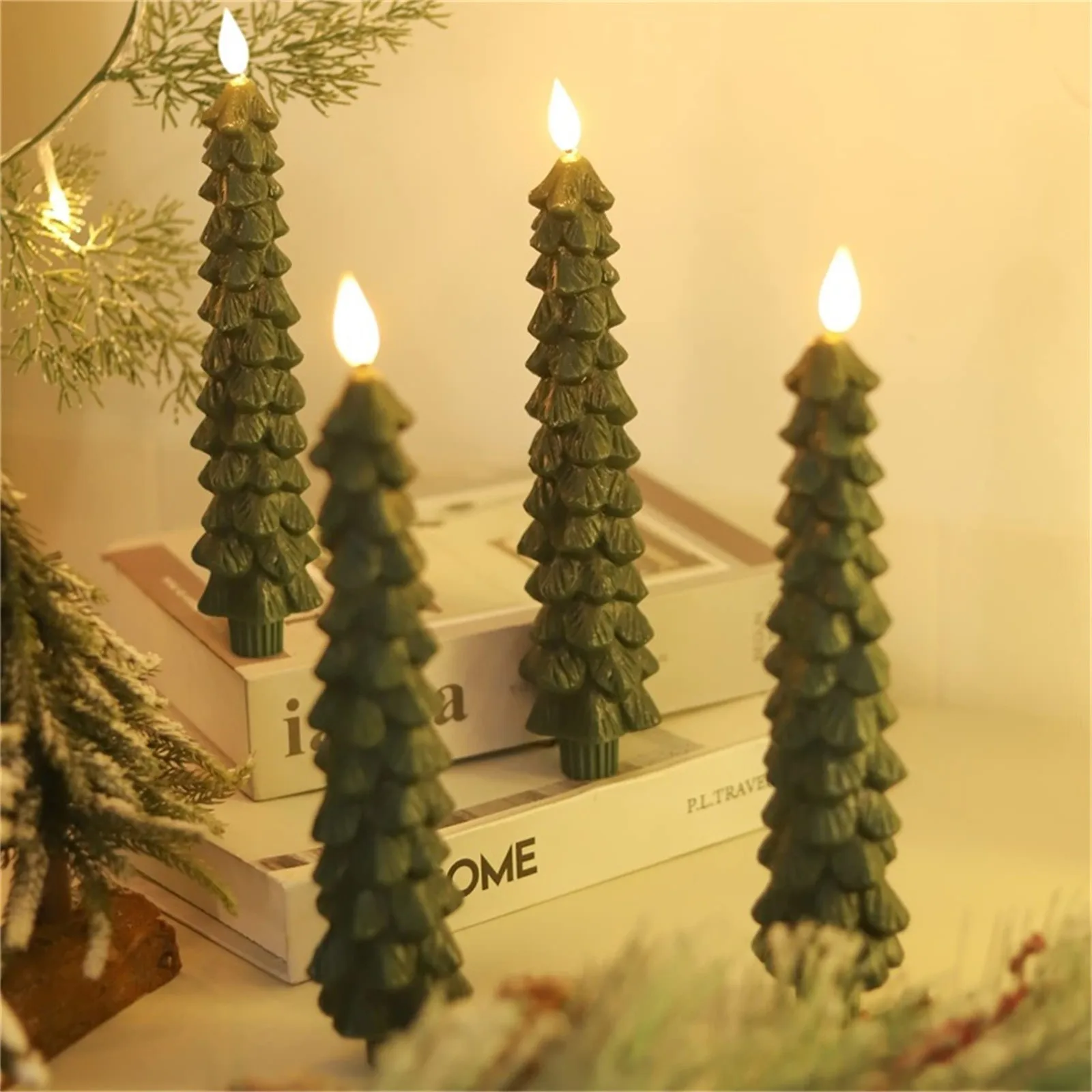 Led Flameless Taper Candles Battery Operated With Remote And Timer Christmas Real Wax Window Small Glass Votive Candle Holders