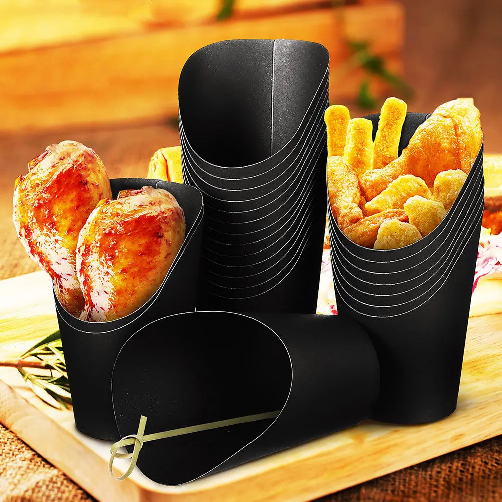 50Pcs French Fries Holder Cups Paper Disposable Snack Containers Multiuse Food Trays Party Candy Bags Charcuterie Cups view 6