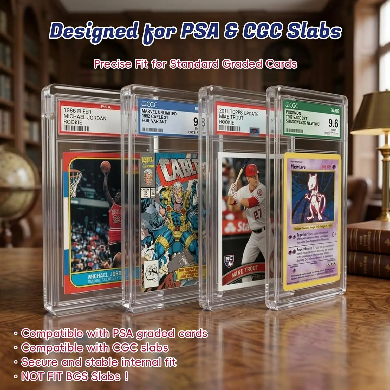 DCOLOR Magnet-Acryl-Sammelkarten-Schutzhülle für PS-A CGC BGS TCG Grading Card Slab Protector – Detail 8