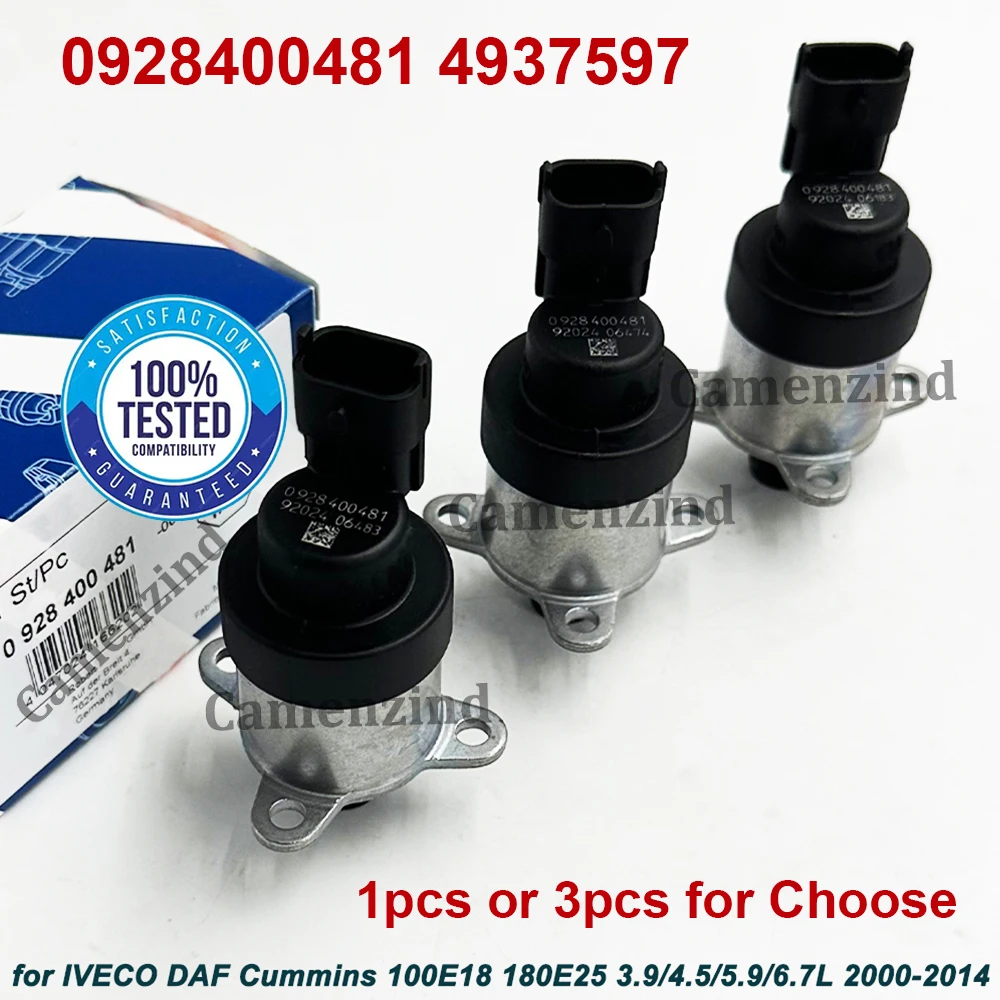 

1/3PCS Fuel Pump Regulator Control Solenoid Valve 0928400481 0928400638 4937597 For CUMMINS DAF IVECO FIAT VW 3.9 4.5L 5.9L 6.7L