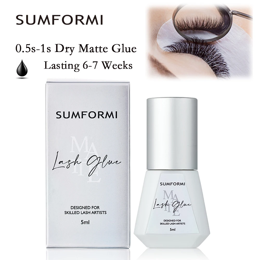 

New Sumformi 0.5-1s Fast Matte Adhesive Long Lasting 6-7 Weeks Lash Extension Glue Waterproof Glue Lashes False Makeup