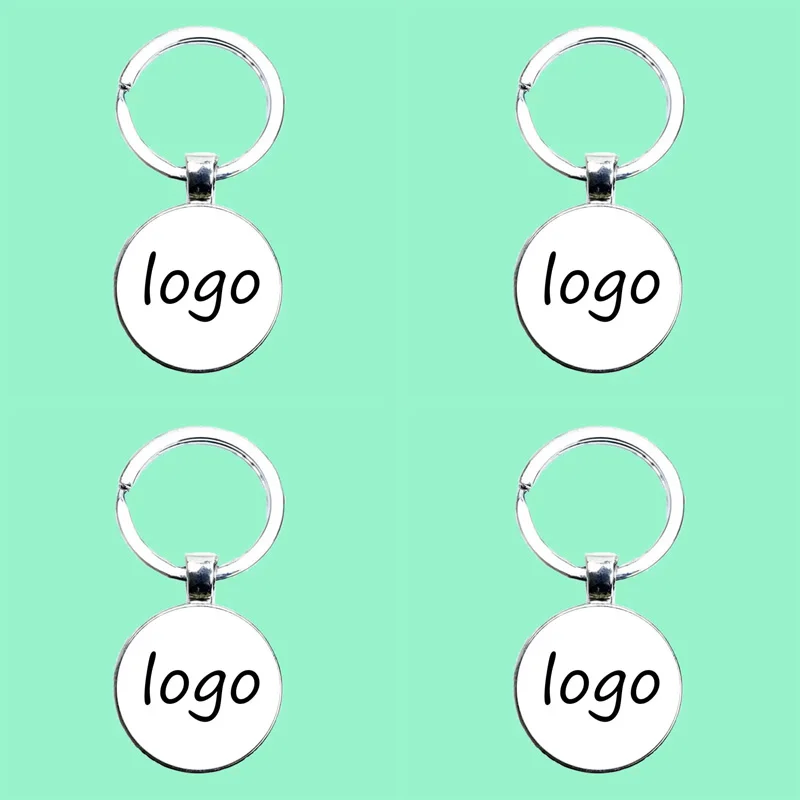 DIY custom color pendant keychain, custom personalized logo keychain, custom black and white photo keychain