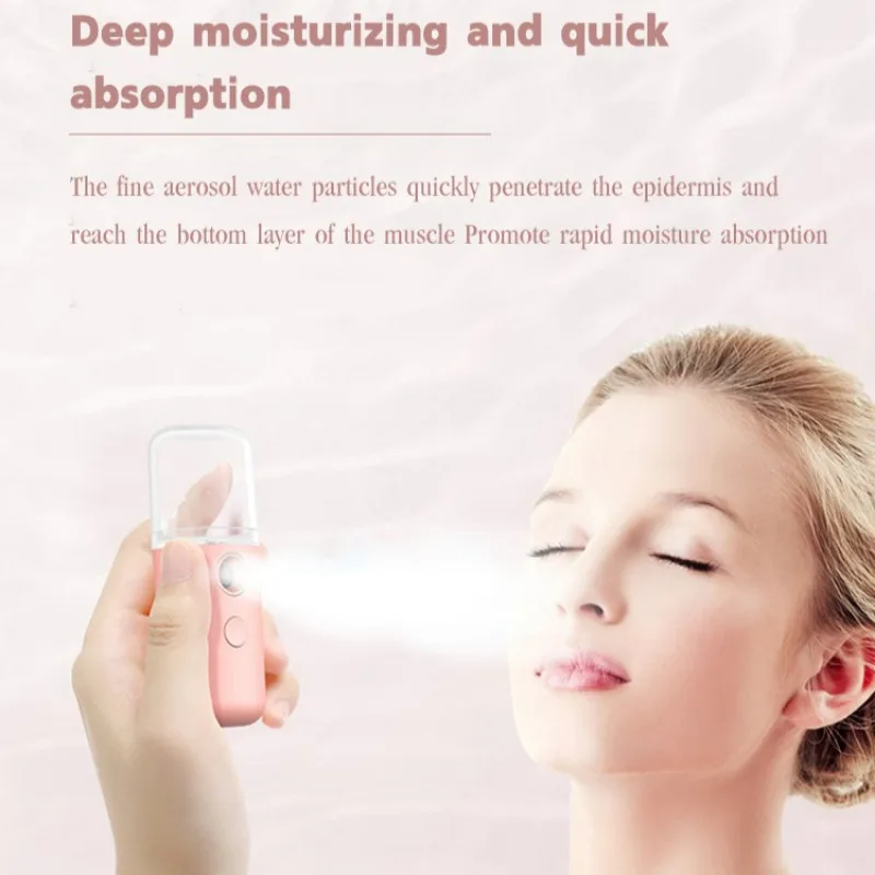 Home Handheld Beauty Nano Spray Hydration Instrument Rechargeable Alcohol Disinfection Spray