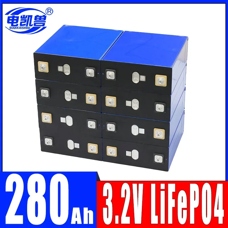 بطارية Lifepo4 3.2 فولت 340AH/320AH/310AH/280AH، مناسبة للسيارة ذاتية الصنع وتخزين الطاقة الشمسية البحرية 12 فولت 24 فولت 48 فولت الاتحاد الأوروبي/الولايات المتحدة خالية من الضرائب