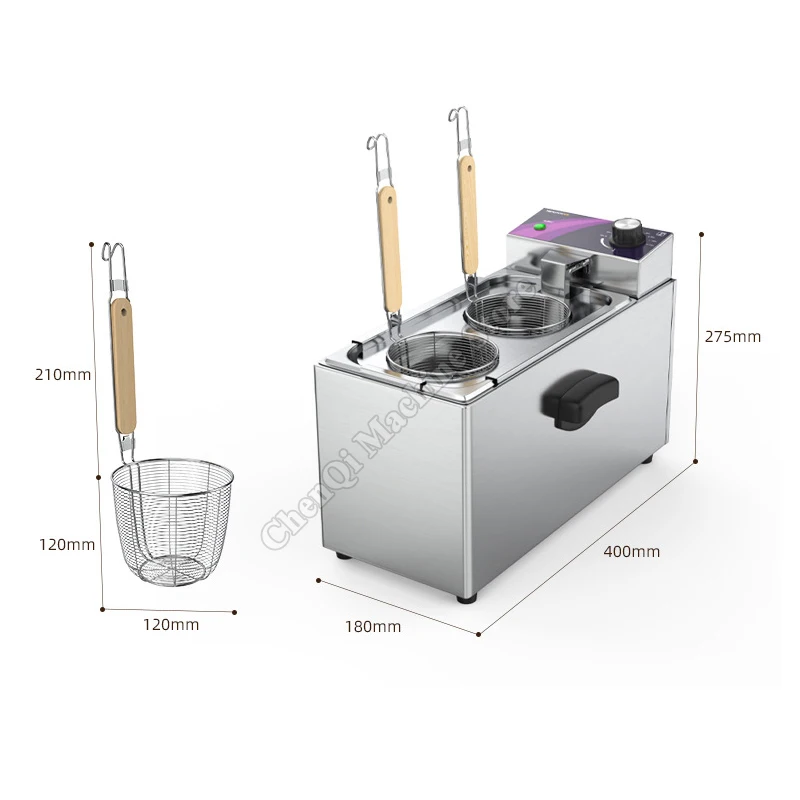 Настольная электрическая машина для приготовления лапши, коммерческая печь для приготовления лапши с двумя головками из нержавеющей стали, электрическая плита для приготовления лапши
