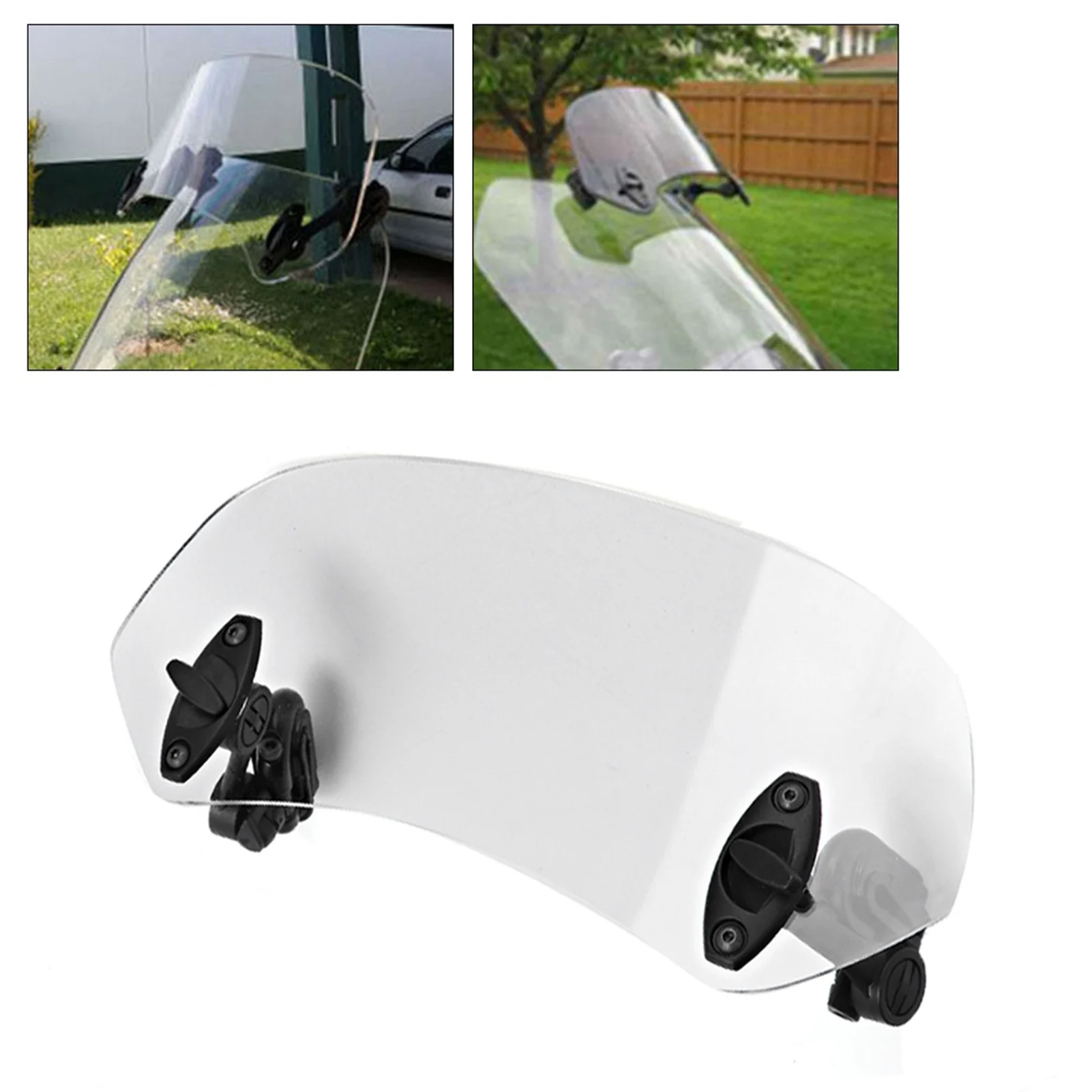 Motorcycle Universal Windshield Extension Adjustable Spoiler Clamp-On Windscreen Deflector For BMW Kawasaki Yamaha Honda Suzuki