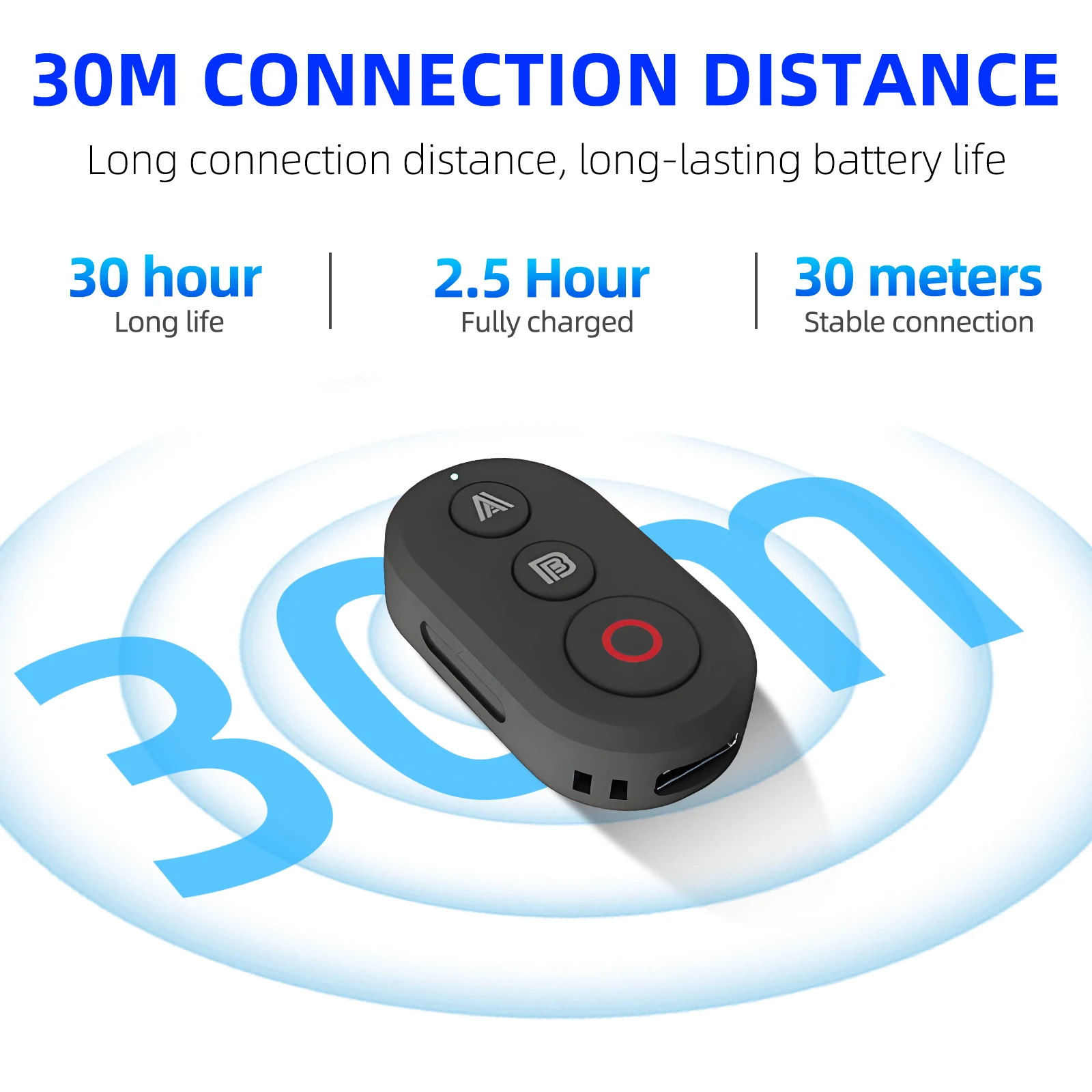 جهاز تحكم عن بعد بلوتوث لـ DJI Action 5 Pro/Action 4، صغير وخفيف الوزن، وقت عمل 30 ساعة، شحن من النوع C #3