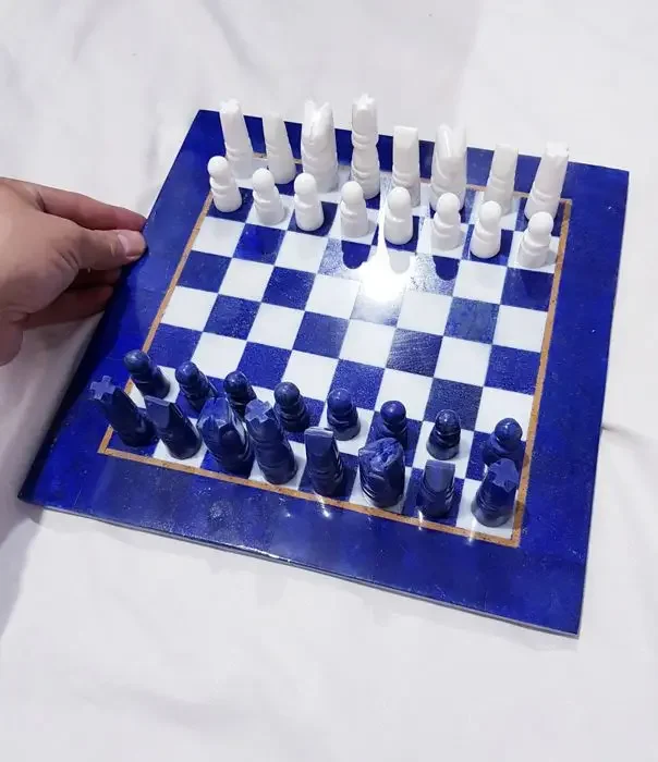 Bluestone chess and cards, game chess and cards, natural stone