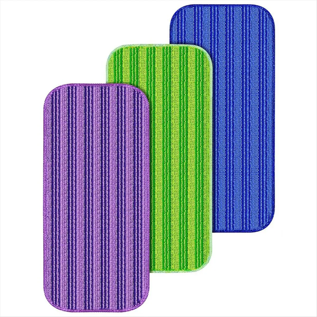 

3 упаковки многоразовых подушечек для влажной швабры, моющиеся сменные насадки для влажной и сухой швабры для чистки пола из твердой древесины [BWASCLIM]