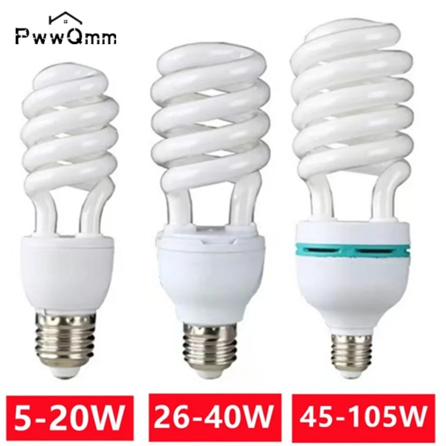 PwwQmm E27 AC220V Light Bulb Energy-saving Lamps Tubes E27 5-45W Retro Decor Lamps Bright Bulbs LED Lamp Home Decoration Lamp