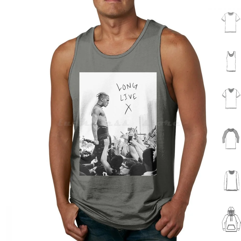Alternative Rapper Legends Poster Tank Tops Print Cotton Music Album Rap Xxx Vintage Tantacion Rapper Legend Tentation