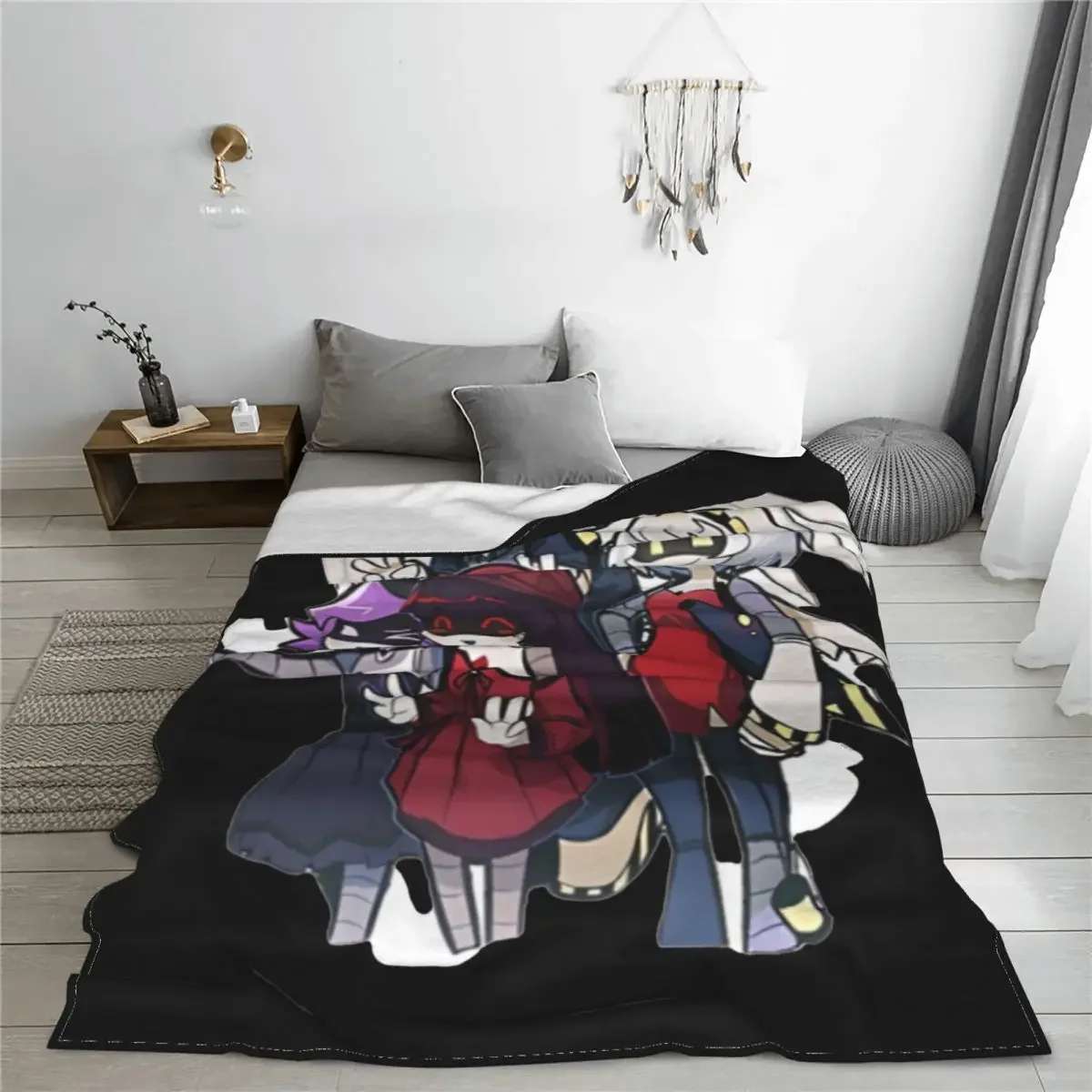 Murder Drones TV Series Blanket Fleece Textile Decor Uzi Doorman Relax Lightweight Throw Blankets for Bedding Outdoor Bedspreads