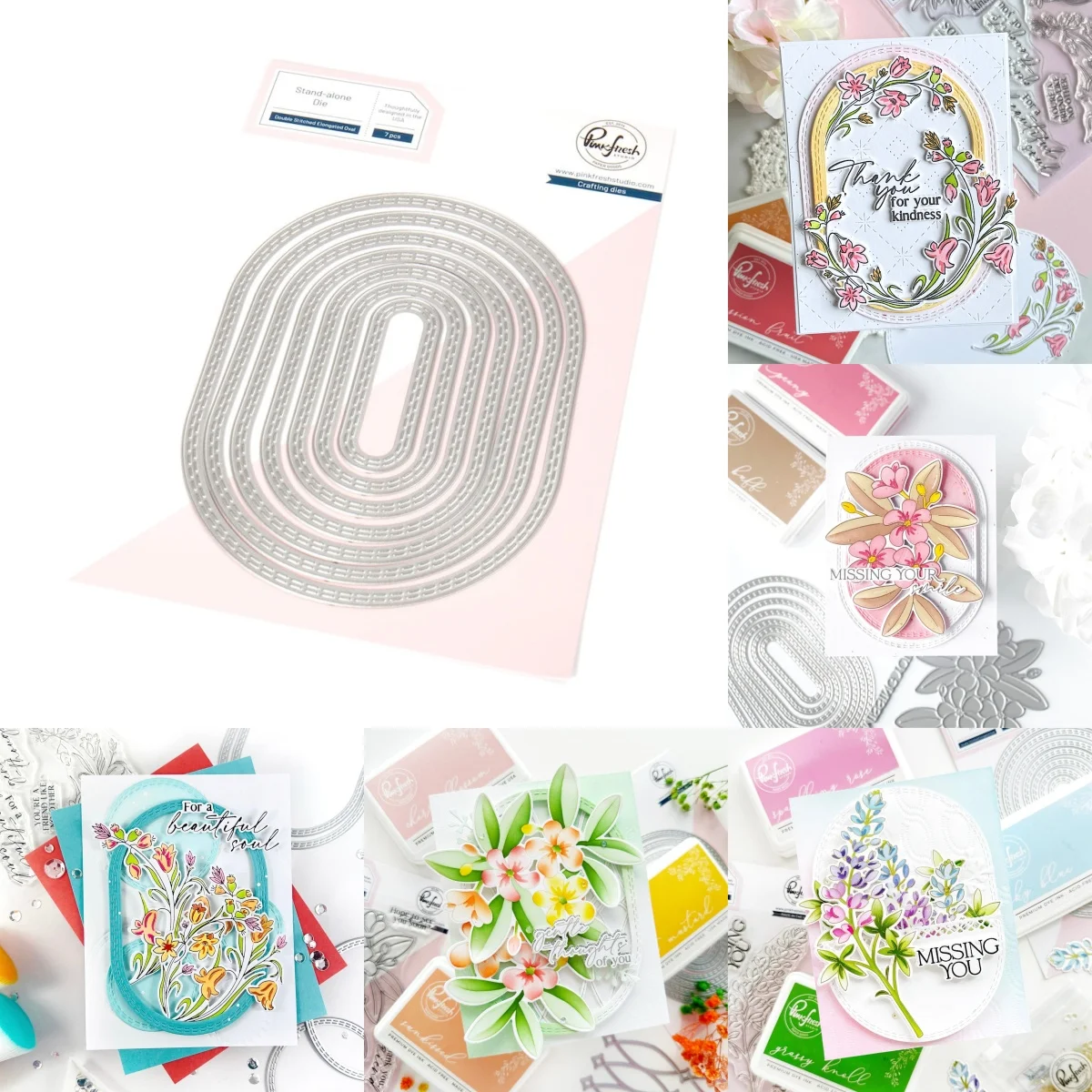 

Double Stitched Elongated Oval Metal Cutting Dies DIY Make Card Scrapbook Embossed Paper Album Craft Supplies 2025 April New
