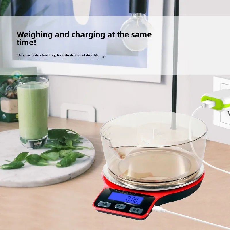 0.01g High Precision Digital Kitchen Scale Mini Electronic Balance Scale for Home Baking Food Weighing (Battery Not Included)